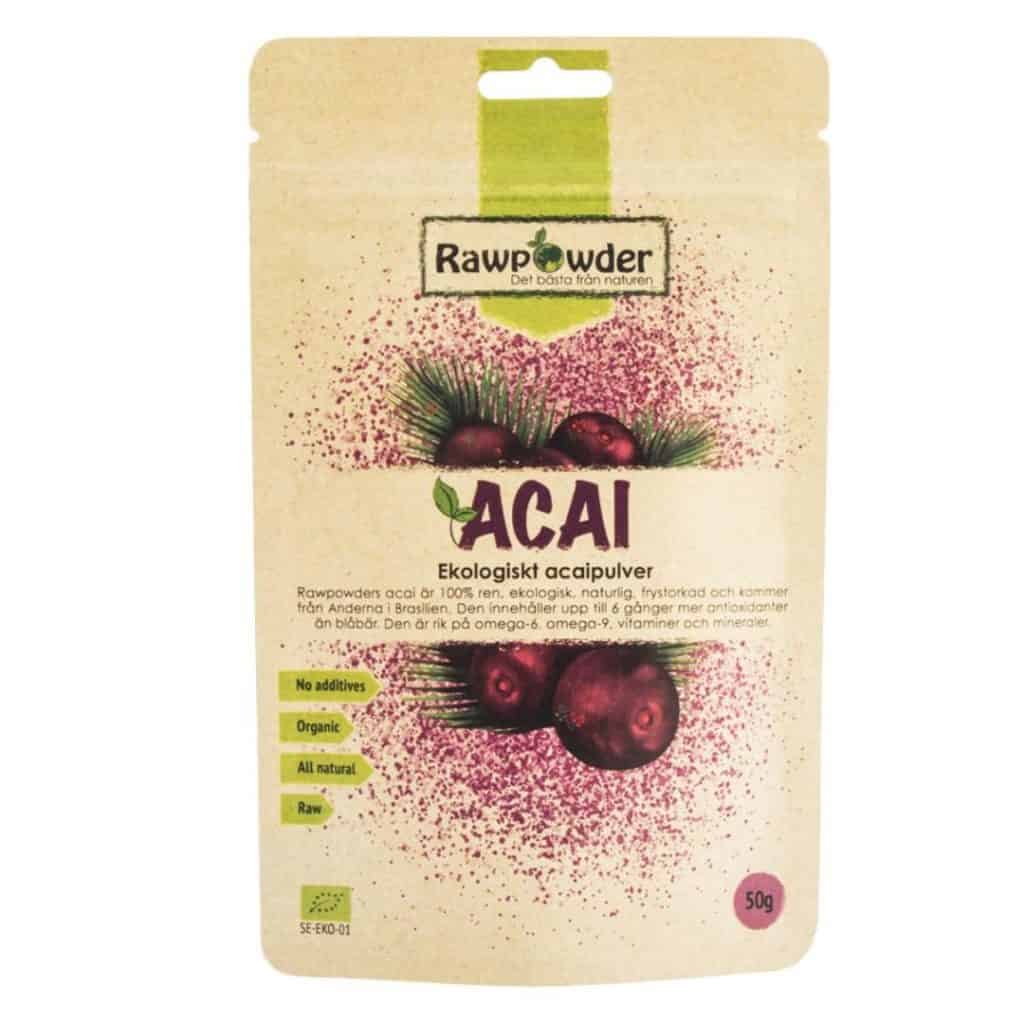 Rawpowder Acai Bärpulver Frystorkad 50 g
