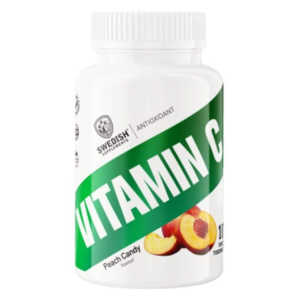 Burk med Swedish Supplements Vitamin C sugtabletter.