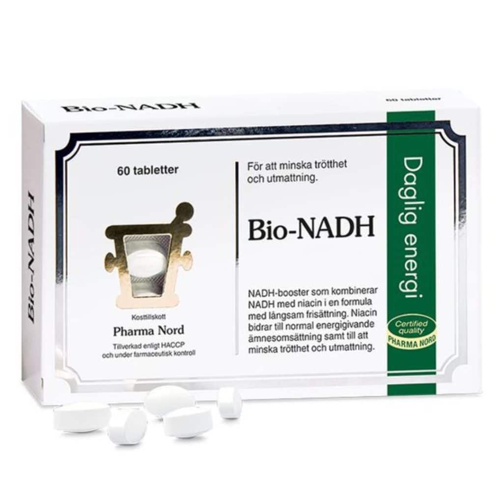 Förpackning med Pharma Nord Bio-NADH, 60 tabletter.