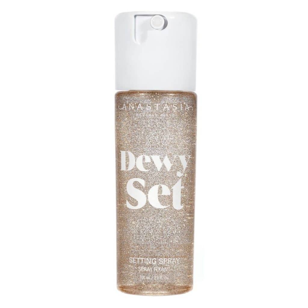 Anastasia Beverly Hills Dewy Set Setting Spray i glittrig flaska